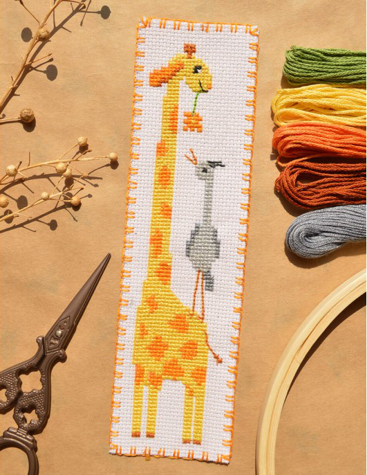 Закладка Жираф SK2-12, Повитруля набор для вышивания нитками