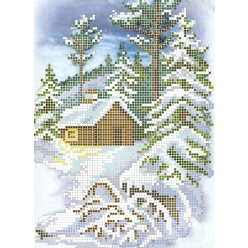 Схема (рисунок) на ткани Б5-28 Зимняя прогулка, Повитруля