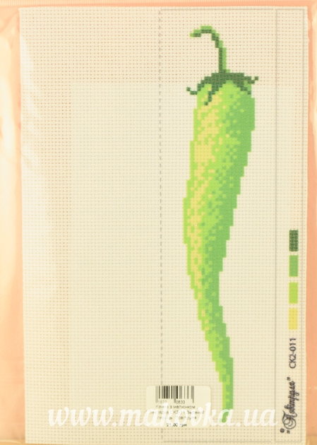 Канва с рисунком Закладка СК2-11 Зеленый перчик, Повитруля
