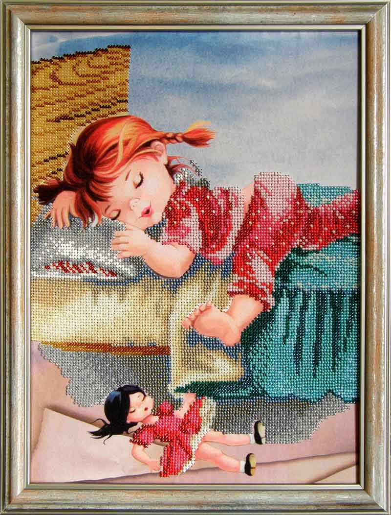 Рисунок на ткани  Сладкий сон - Дочка, СД-10, Солес, для вышивки бисером