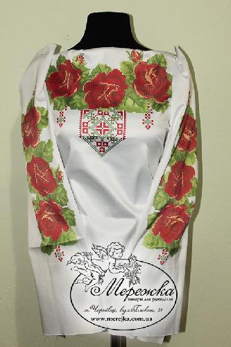 Заготовка для вышивки сорочки Б09 (Три Розы), ТМ Мережка