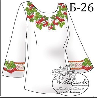 Заготовка для вышивки сорочки Б26 (Калина), ТМ Мережка