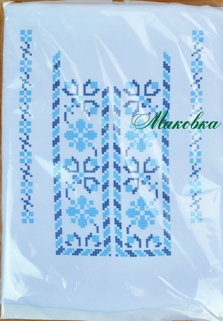 Заготовка для вышивания детской сорочки Д-06-1 (голубая), ТМ Мережка