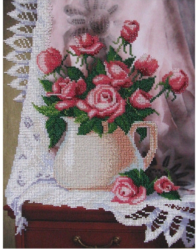 Набор для вышивания с чешским бисером Розы, ТН-0059, ВДВ