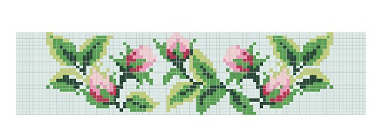 Набор для вышивания Браслет Розовые бутоны, БШ-010 (Б1-10) ВДВ 20,5х5 см