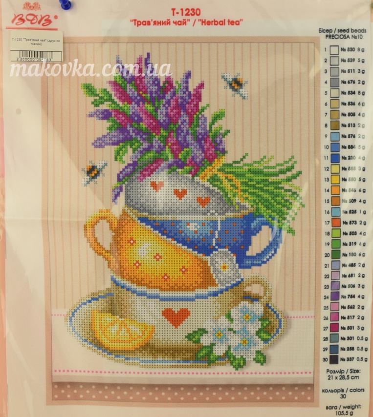 Схема (рисунок) на ткани Травяной чай Т-1230 ВДВ