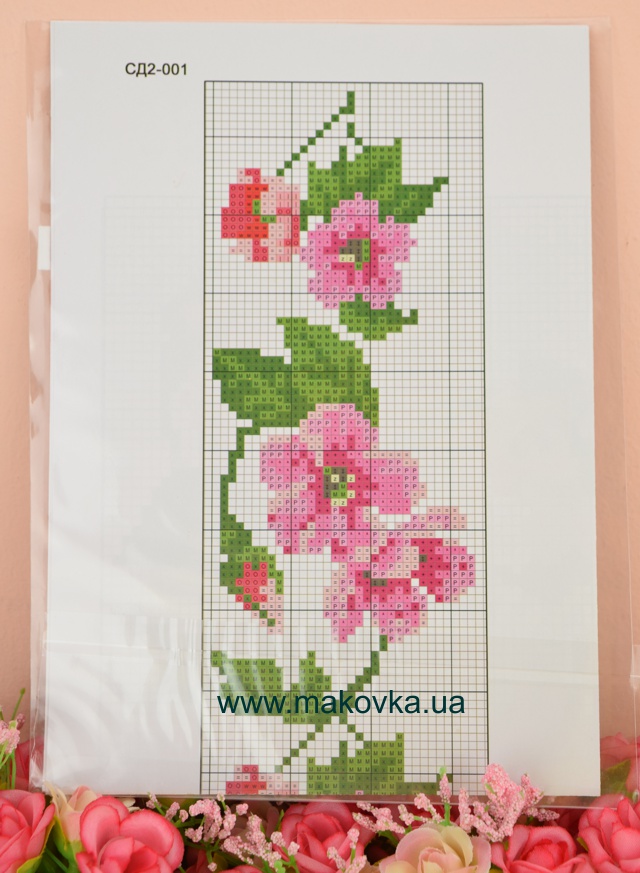 Схема бумажная Сорочка для девочек СД2-030 Цвет шиповника, размер 32-34, ВДВ