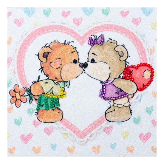 Схема (рисунок) на ткани Влюбленные медвежата Т-0949, ВДВ