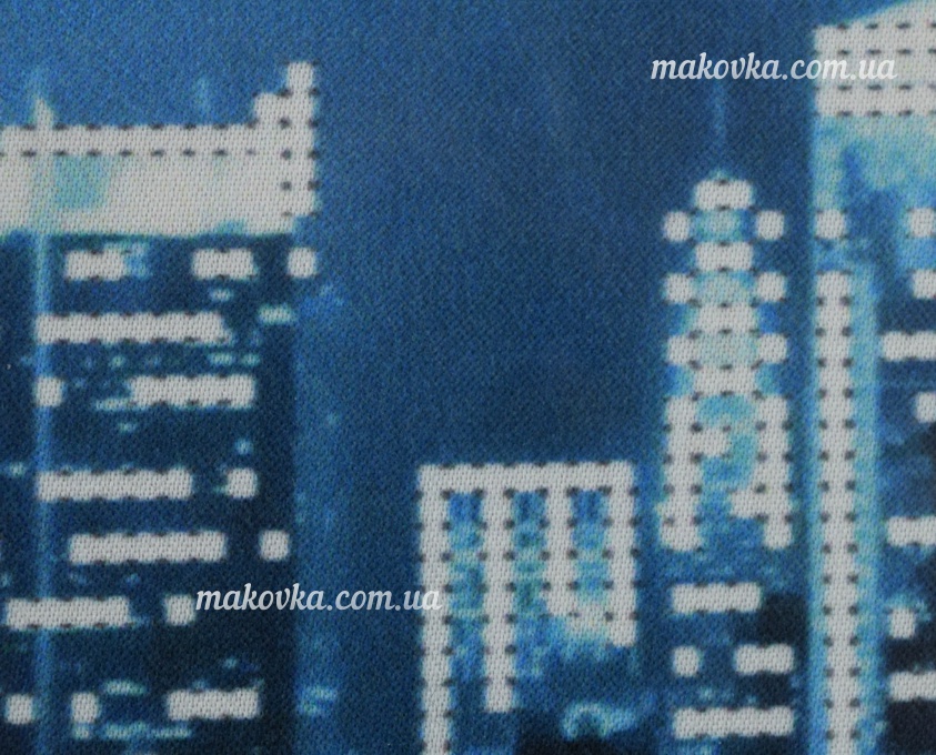 Схема (рисунок) на ткани Т-0974 Огни большого города, ВДВ