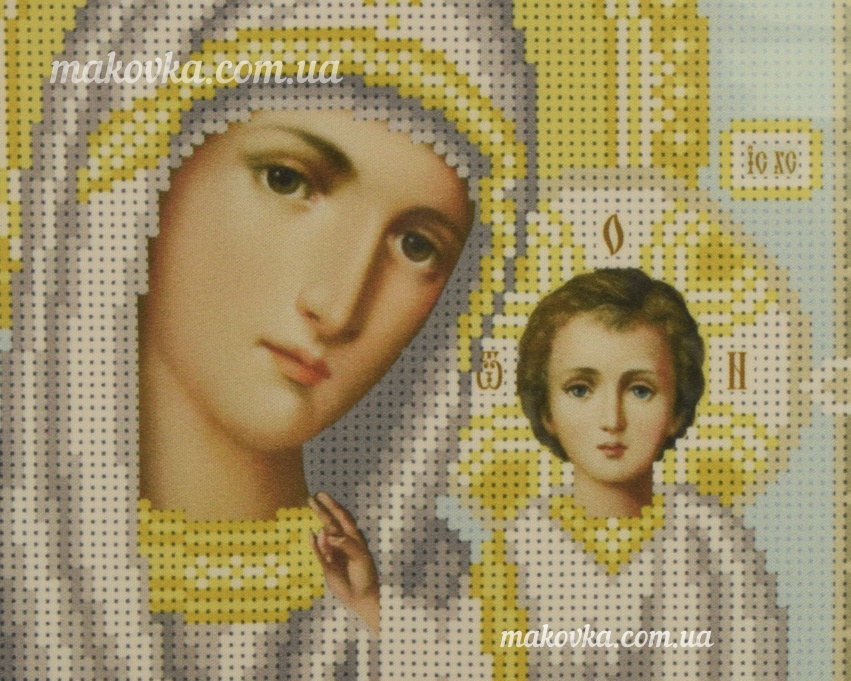 Схема (рисунок) на ткани Т-0375 Богородица Казанская,  ВДВ