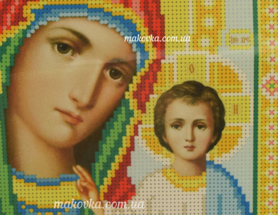 Схема (рисунок) на ткани Т-0382 Богородица Казанская,  ВДВ