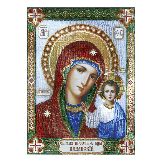Схема (рисунок) на ткани Т-0382 Богородица Казанская,  ВДВ
