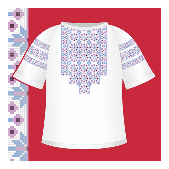 Схема бумажная Сорочка женская СЖ2-003, размер 42-56, ВДВ