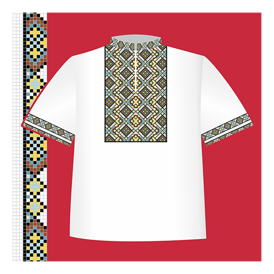 Схема бумажная Сорочка для мальчика СХ2-006, размер 32-34, ВДВ