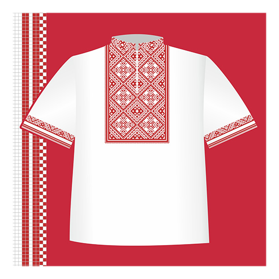 Схема бумажная Сорочка для мальчика СХ2-008, размер 32-34, ВДВ