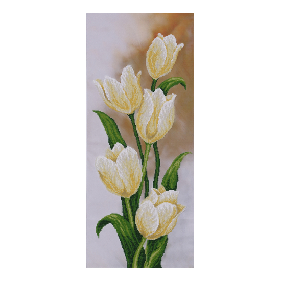 Набор для вышивания с чешским бисером Белые тюльпаны ТН-0503 ВДВ
